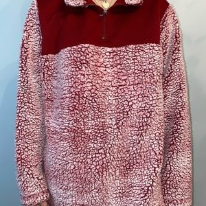 Soft red quarter zip (XLARGE)